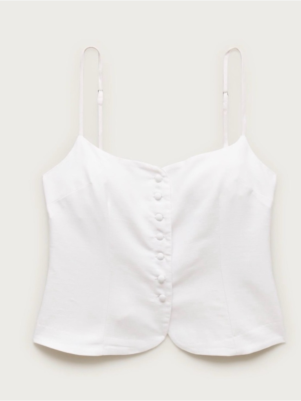 J.Crew Cami Vest Button-Front Top, Linen-blend